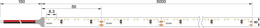 3014 120LEDs/m Side Emitting